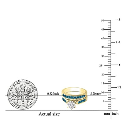 DazzlingRock Collection (DR1882-1834-14KY-6.5) 14Kt Gelbgold, Rundschliff, (K) Blauer Diamant