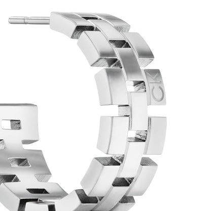 Calvin Klein Creolen Edelstahl Damen-Ohrringe aus Kollektion 'GEOMETRIC'
