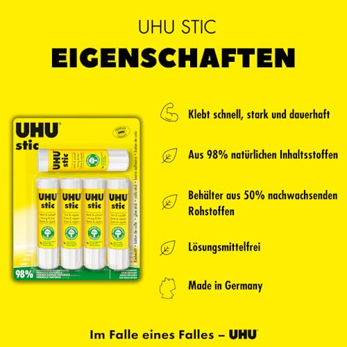 UHU stic Klebestift ohne Lösungsmittel mit Schraubkappe (5x21g)