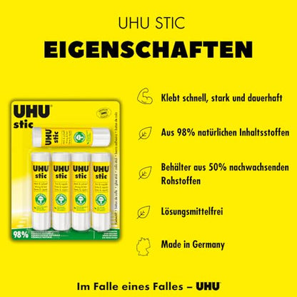 UHU stic Klebestift ohne Lösungsmittel mit Schraubkappe (5x21g)