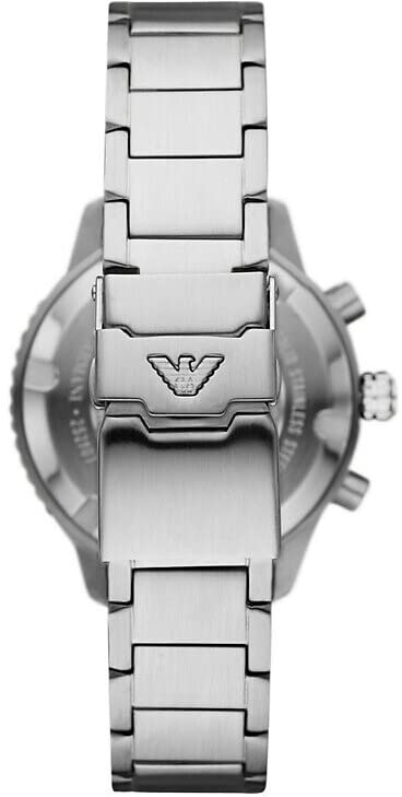 Emporio Armani 'AR11360' Chronograph-Herrenuhr (43mm): Edelstahlgehäuse, Wechselband