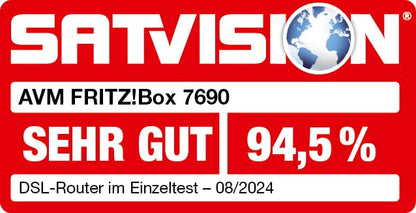 FRITZ!Box 7690 (Wi-Fi 7 DSL-Router mit 5.760 MBit/s (5GHz) - DECT-Basis