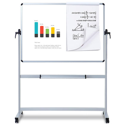 VIZ-PRO Mobile Whiteboard with aluminum frame &amp; stand (120x90cm): Double-sided