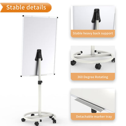 VIZ-PRO ECO Magnetic Mobile Whiteboard (90x60cm) with paper pads