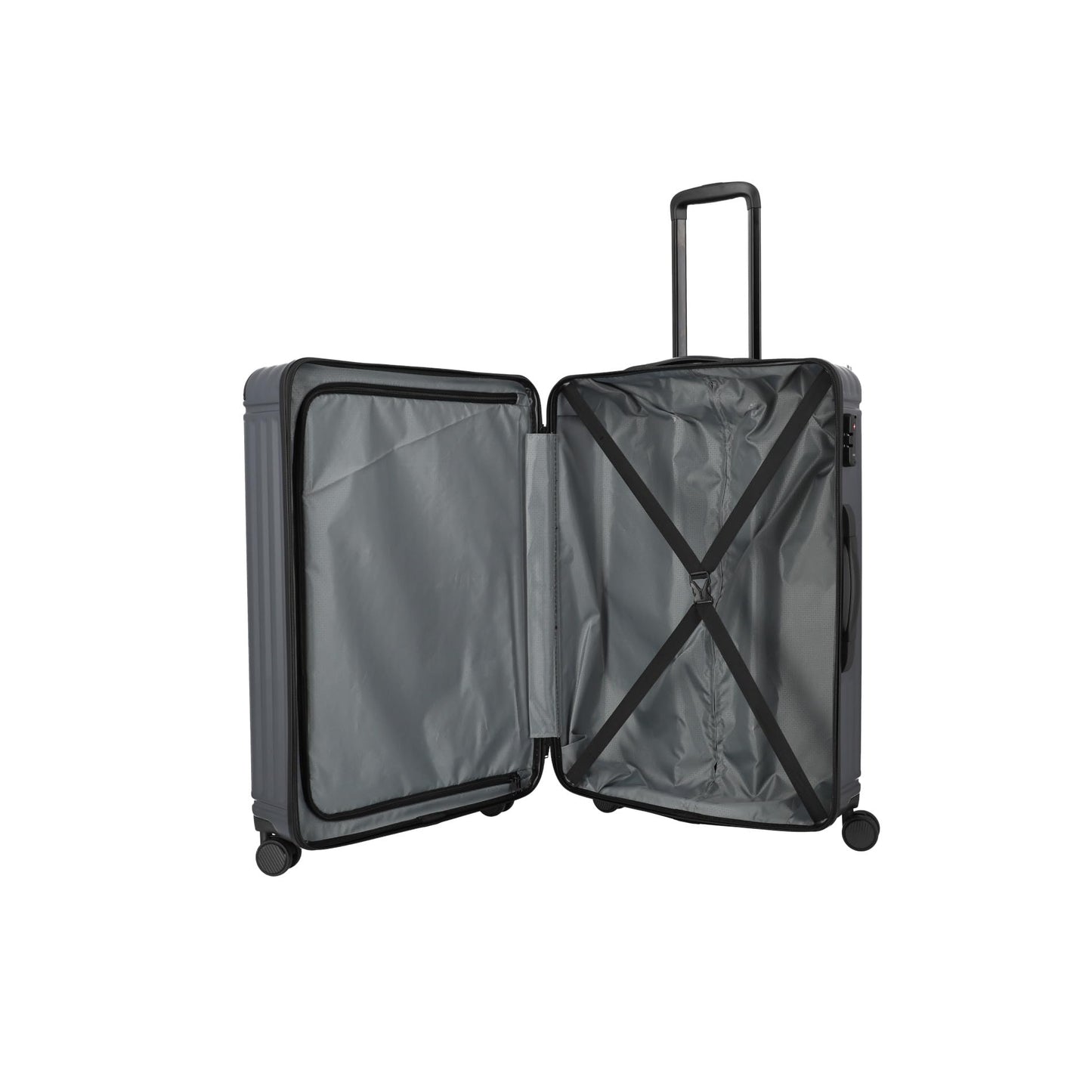 TRAVELITE 'Cruise' hard-shell travel suitcase set (3-piece L/M/S): Anthracite