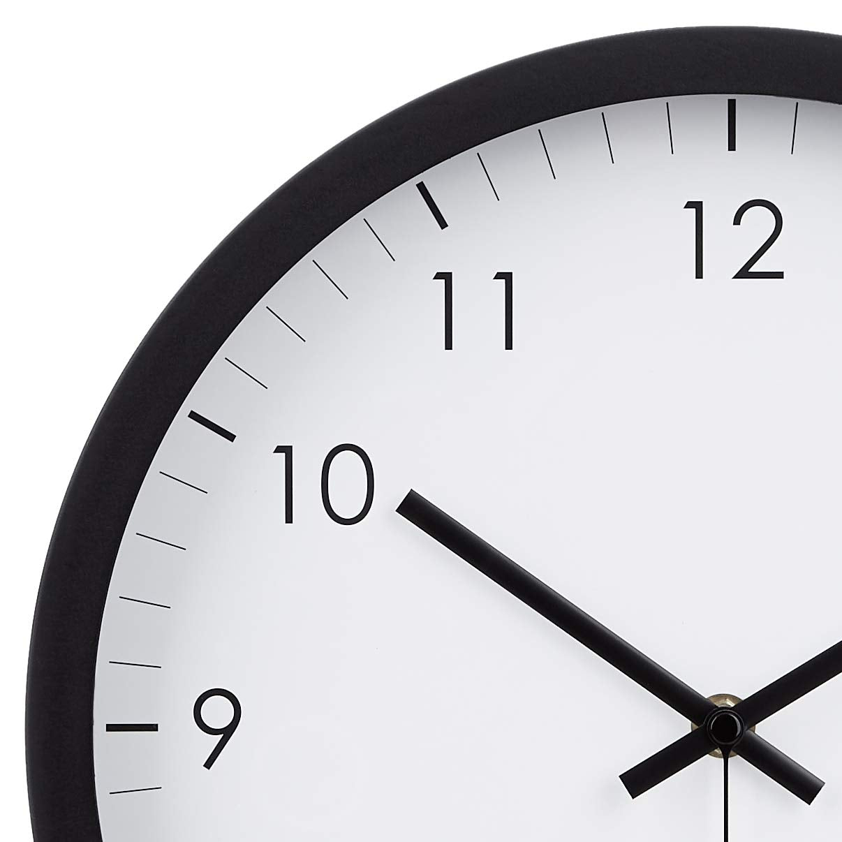 Amazon Basics Wanduhr (30cm): Batteriebetrieben, Rund, Leicht Ablesbar, Lautlose