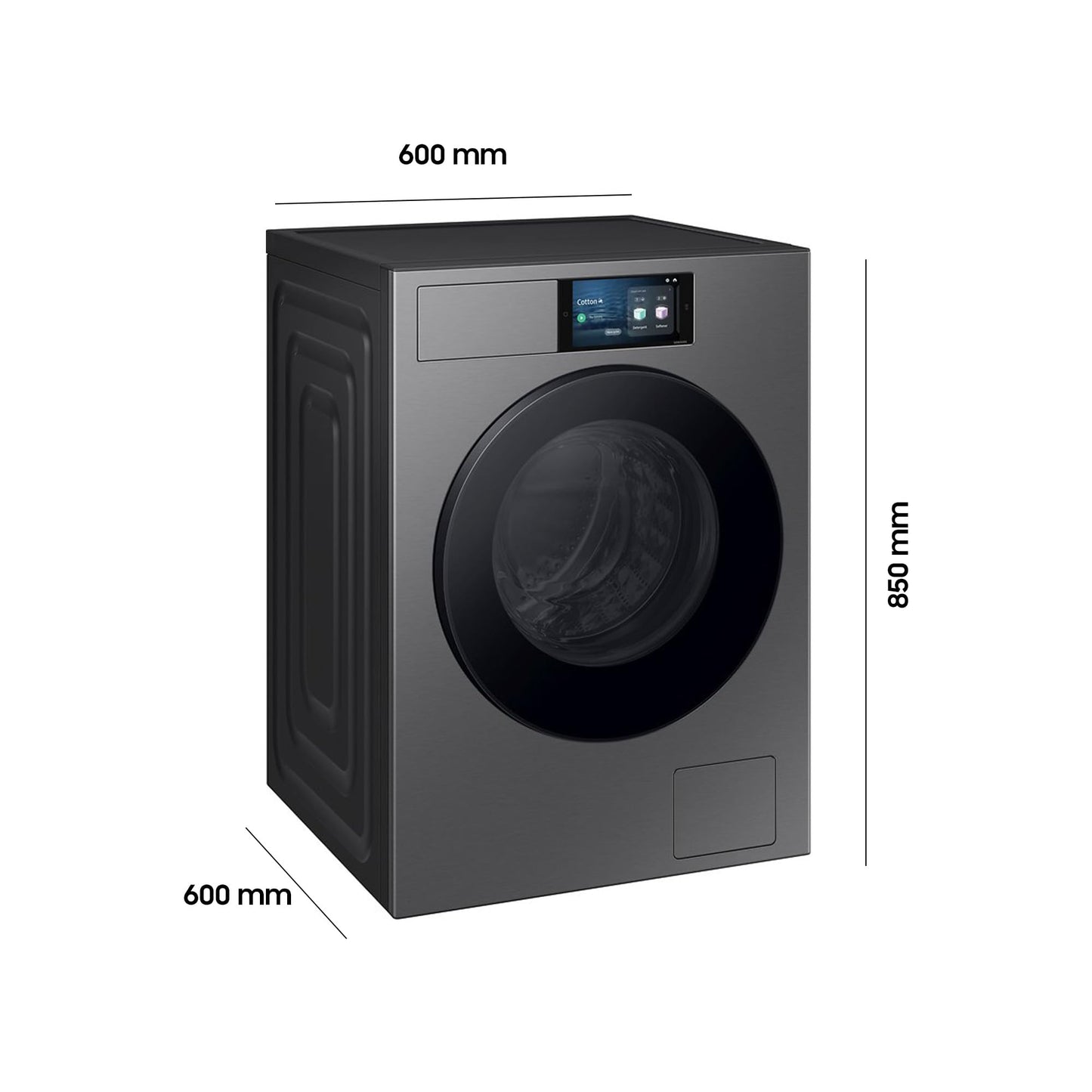 Samsung (WF90F09C4SU2) 'Bespoke AI' Washing Machine (9kg): SmartThings Energy Mode, Ecobubble, SuperSpeed