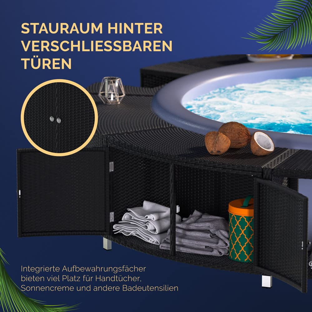 Casaria® luxury whirlpool cabinet made from FSC®-certified eucalyptus hardwood
