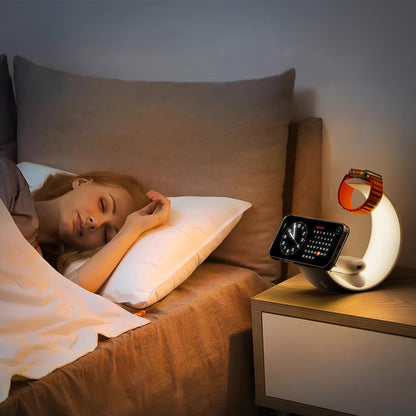 3-in-1 Ladestation mit RGB-Licht für iPhone, Watch & AirPods