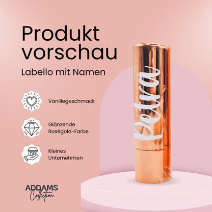 Personalized lip balm with name made of high-quality permanent vinyl