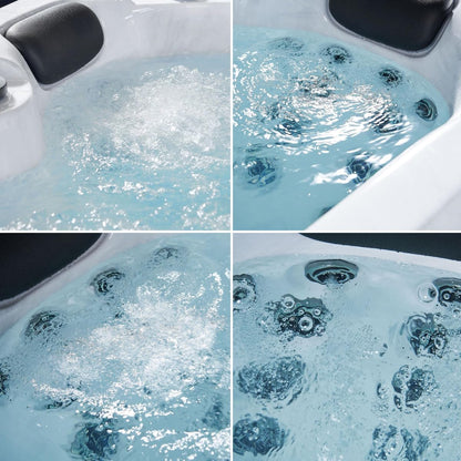 Outdoor-Whirlpool 'BERLIN' für 3 Personen inkl. Thermoabdeckung & LED: 31-Massagedüsen