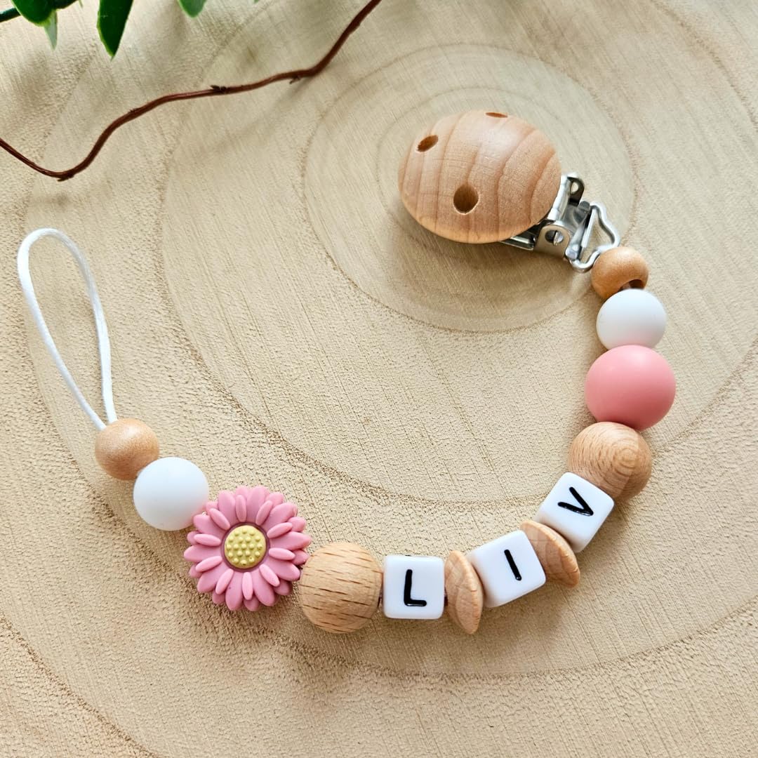 Lovely pacifier chain: Personalized baby gift for girls and boys