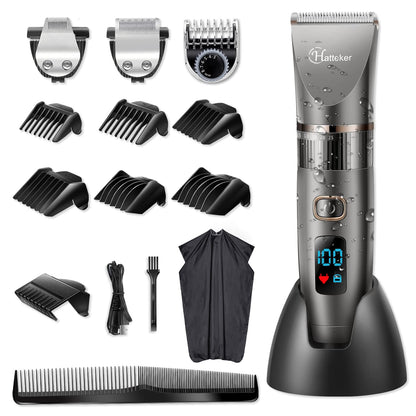 HATTEKER 3-in-1 professional hair clipper with beard trimmer, precision trimmer