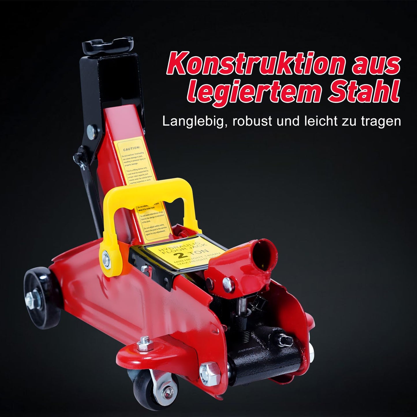 Hydraulic jack with hydraulic piston quick-lift pump | 1.5 ton capacity