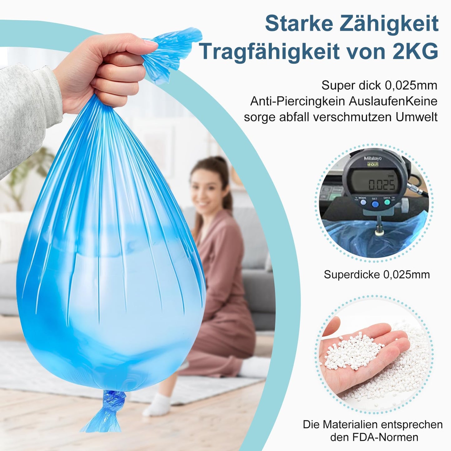 PARPAT Windeleimer Nachfüllkassetten 12er-Pack | Geruchsdichte Nachfüllfolie 4,5m