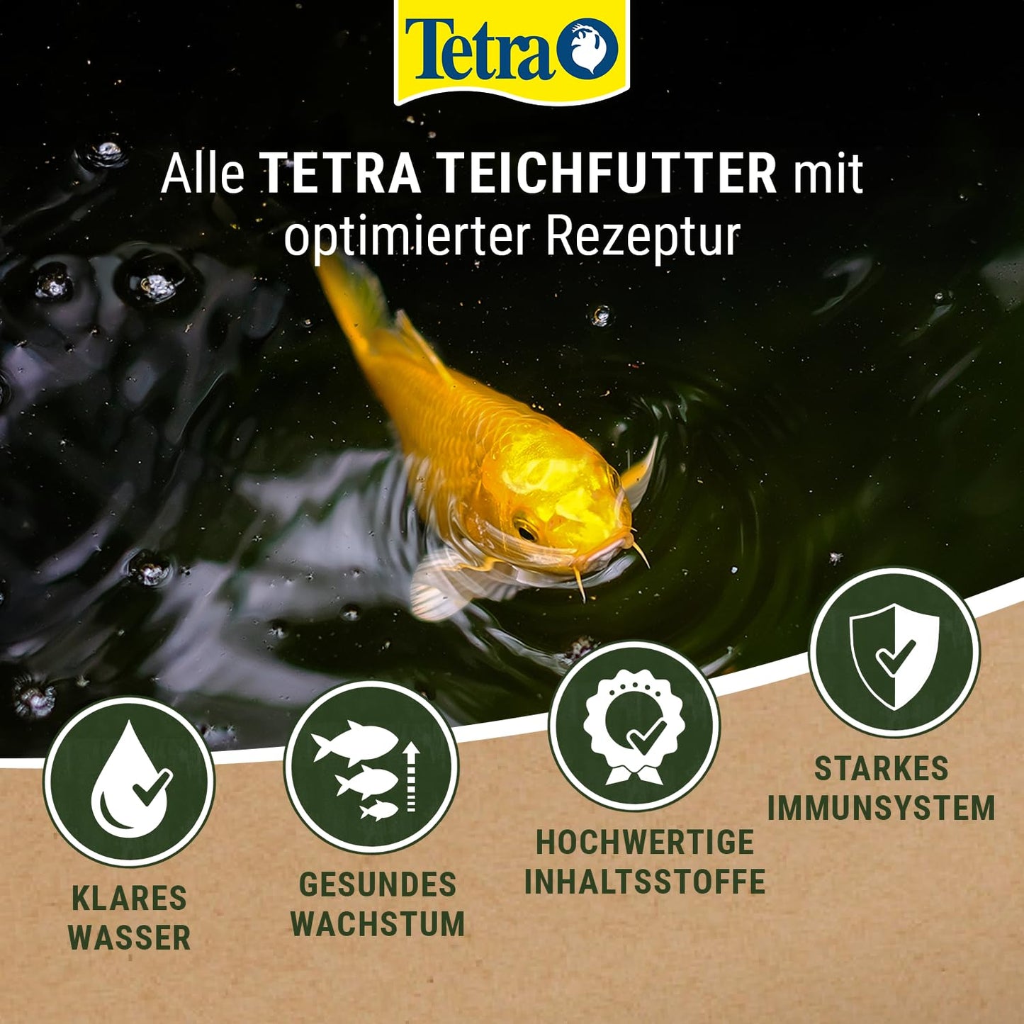 Tetra Pond Sticks (10L Eimer) - Fischfutter für alle Teichfische: Klares Wasser im Teich