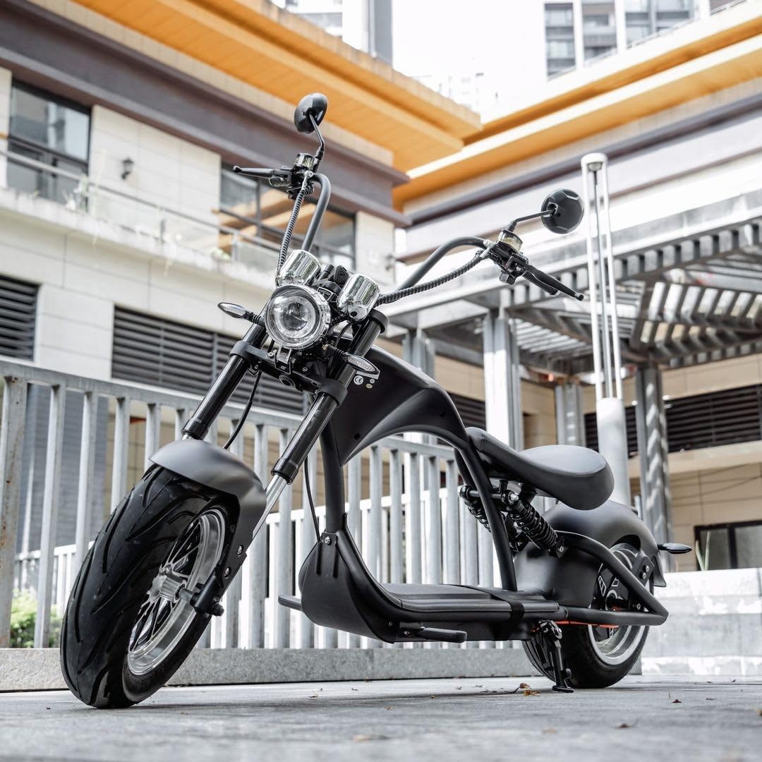 Chopper X9 Plus electric scooter with road approval: 3000W, 60V/20Ah lithium battery (black)