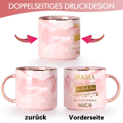Rosa Mama-Tasse (330ml) für Muttertagsgeschenk: Liebe zum Schenken