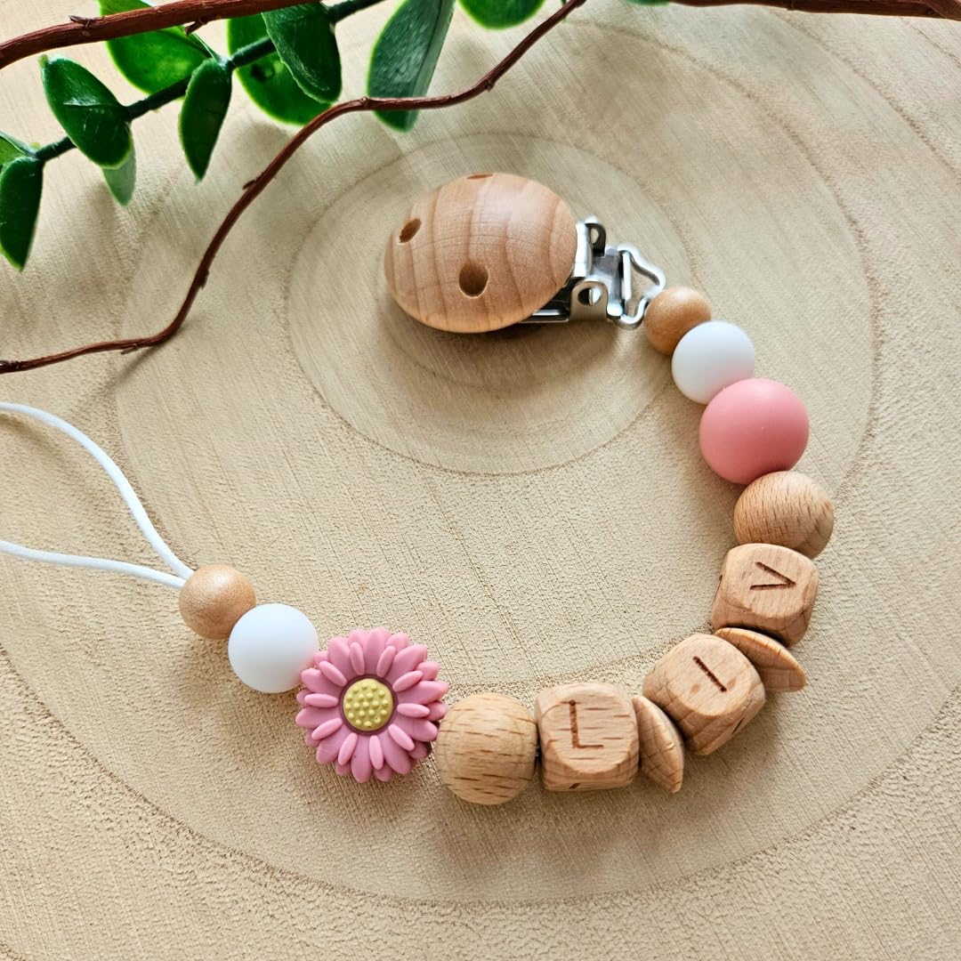 Lovely pacifier chain: Personalized baby gift for girls and boys