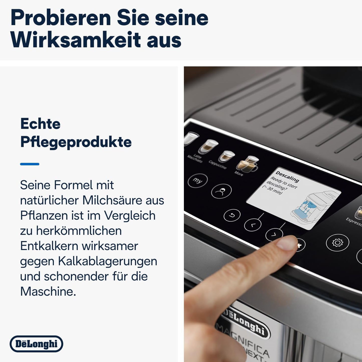 De'Longhi EcoDecalk Descaler (500ml) | For coffee machines and fully automatic coffee machines