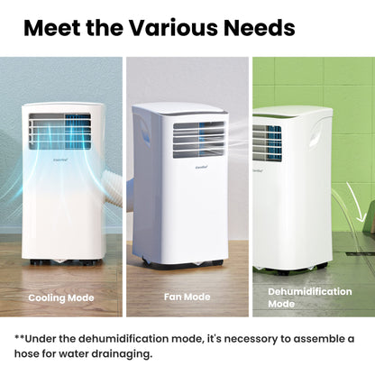 Comfee 3-in-1 Mobiles Klimagerät (MPPH-09CRN7) mit Abluftschlauch: 9000 BTU - 2,6kW