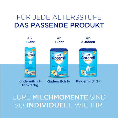 Aptamil Kindermilch 2+ (1x 800g) für Kleinkinder im Wachstum - 43 Portionen à 130ml