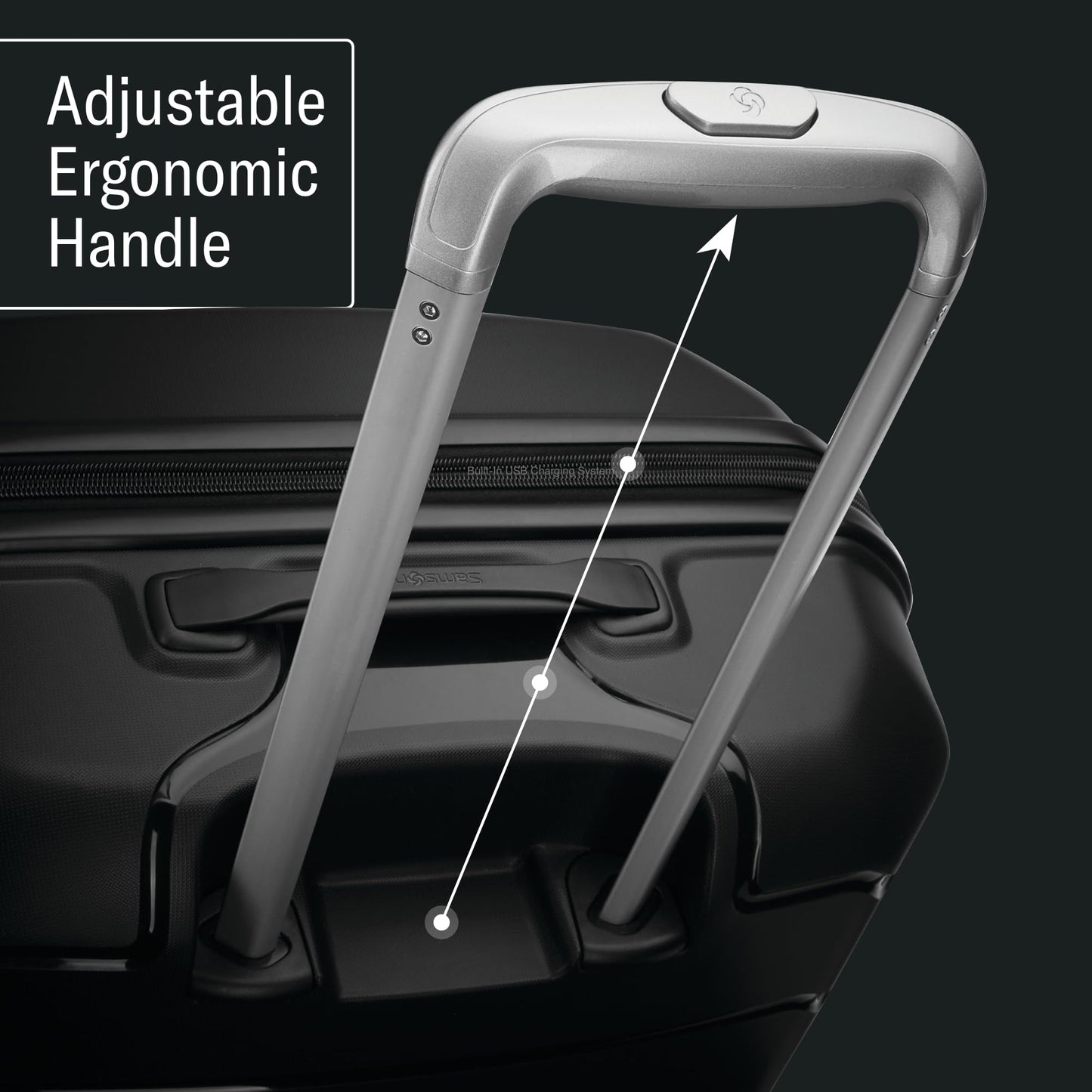 SAMSONITE 'Freeform Hardside' hard-shell suitcase: Expandable with double swivel wheels 