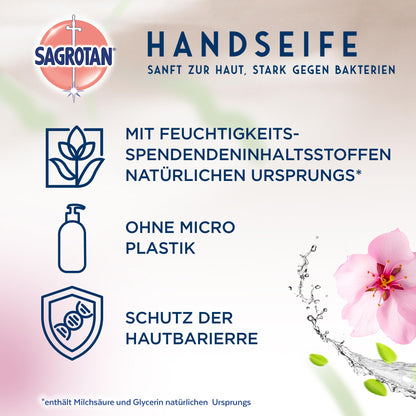 SAGROTAN Hygieneseife Belebend und Floral (5x300ml) Handseife
