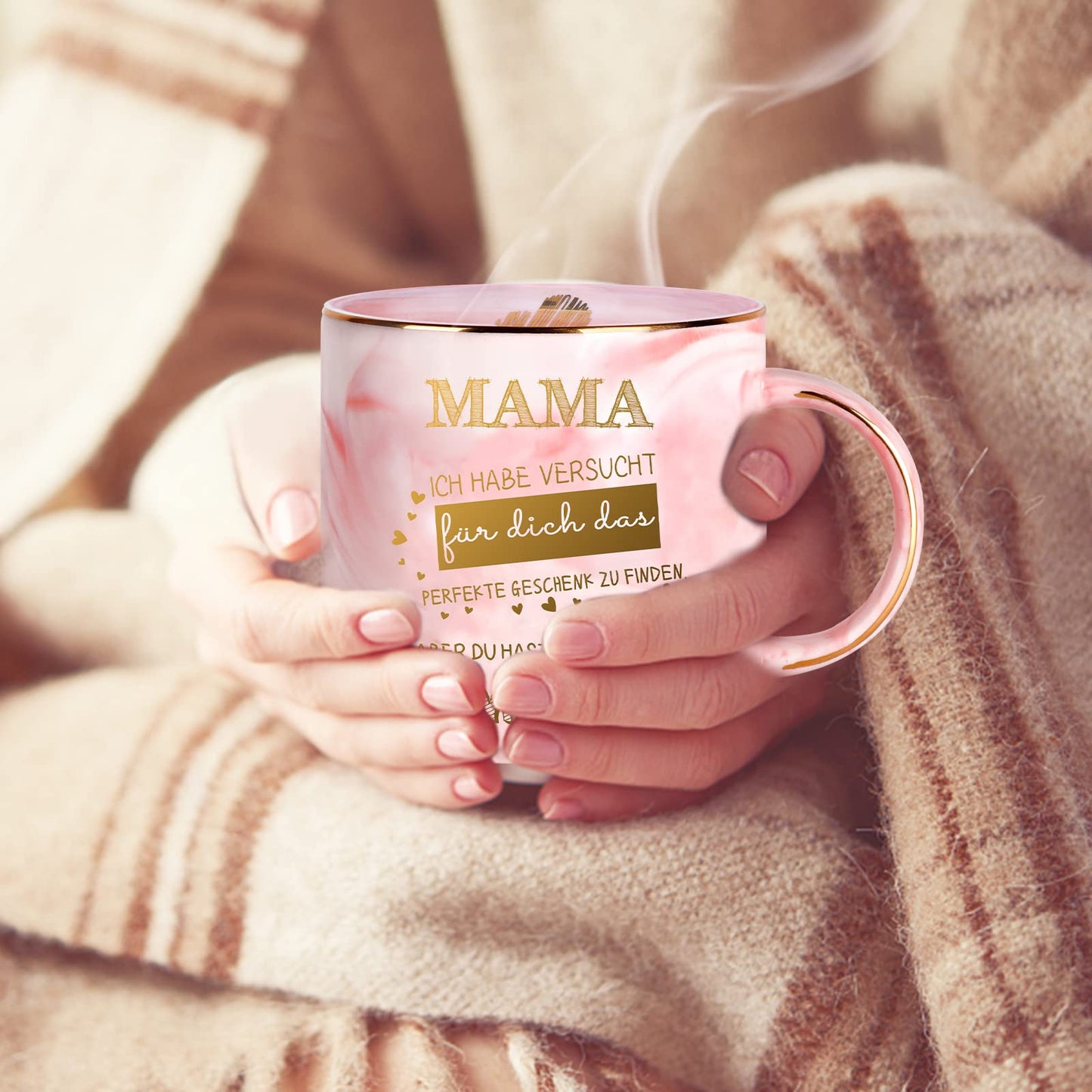 Rosa Mama-Tasse (330ml) für Muttertagsgeschenk: Liebe zum Schenken