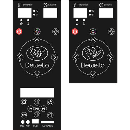Dewello® infrared sauna 'Laval Plus' (135x105cm) for 1-2 people made of hemlock wood, LED, Bluetooth