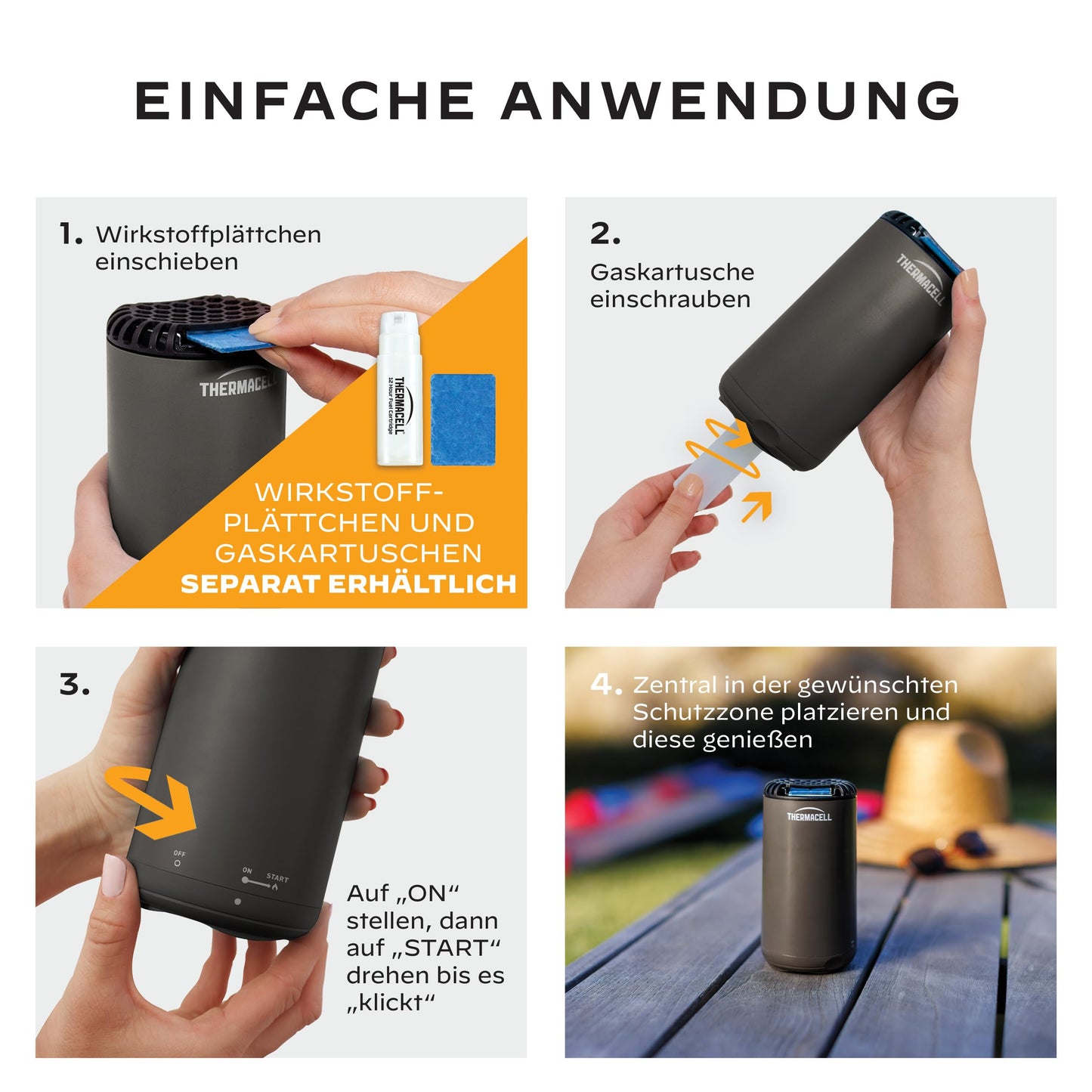 Thermacell Mückenabwehr Protect Basisgerät ohne Wirkstoffplättchen