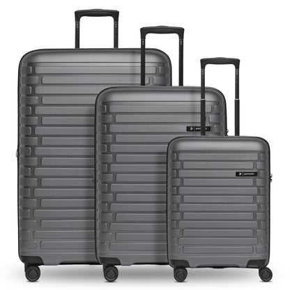 PACTASTIC Hartschalen Reisekoffer-Set (3-teilig) mit Dehnfalte & TSA-Schloss