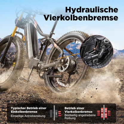 BURCHDA HC26 dual-motor e-bike with LCD display: 190Nm, 1440Wh battery up to 160km