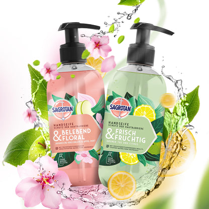 SAGROTAN Hygieneseife Belebend und Floral (5x300ml) Handseife