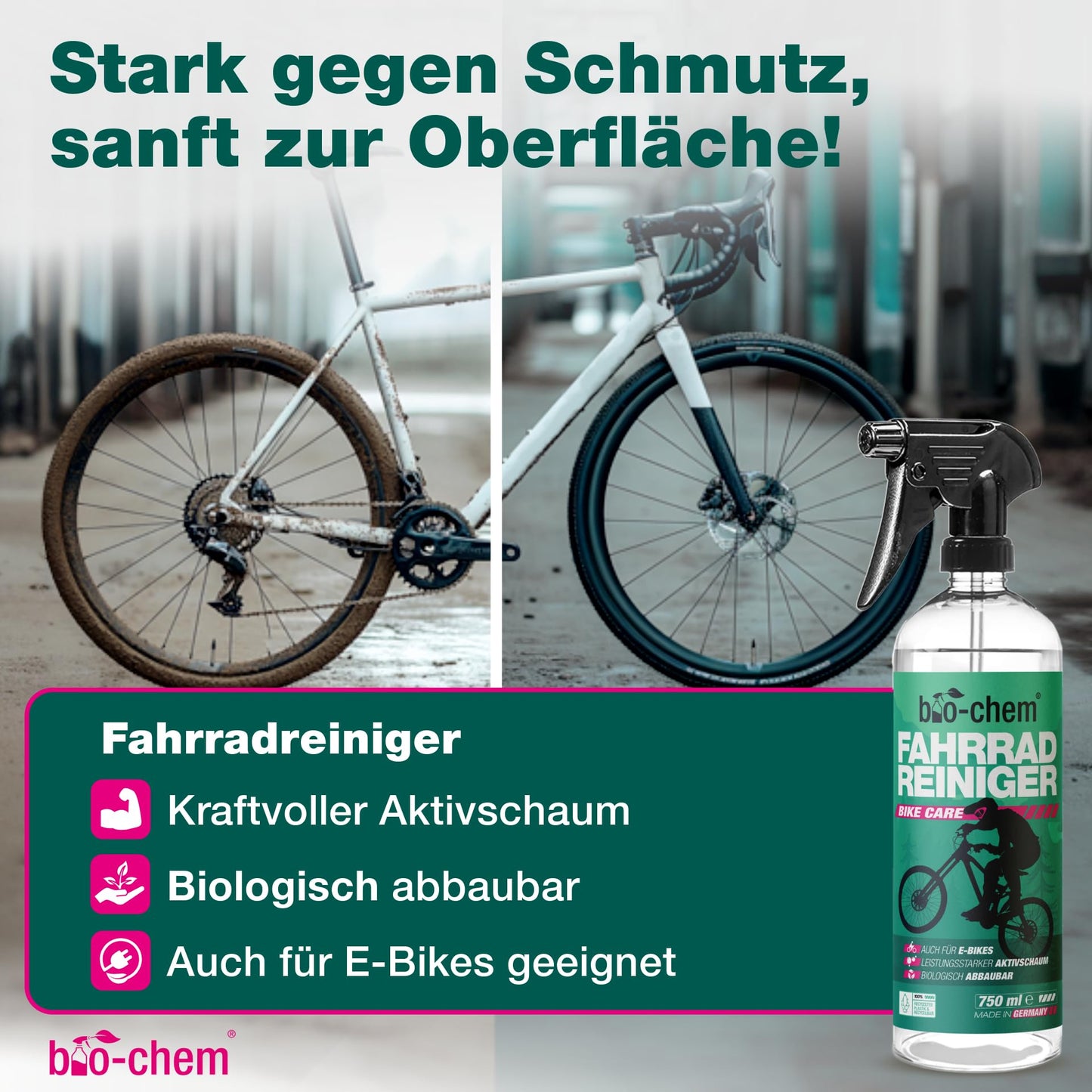 bio-chem All-in-One Bicycle Cleaning Set 'PROFI' (7 pieces): Effective, gentle on materials