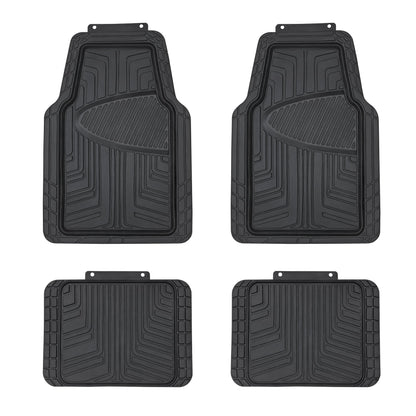Amazon Basics Ganzjahres-Bodenmatten aus Gummi (4 Stück) für PKW, SUV und LKW (Schwarz)