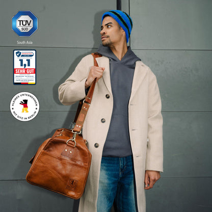 BERLINER BAGS 'Oslo Weekender' Reisetasche aus Leder (Braun): 45 Liter