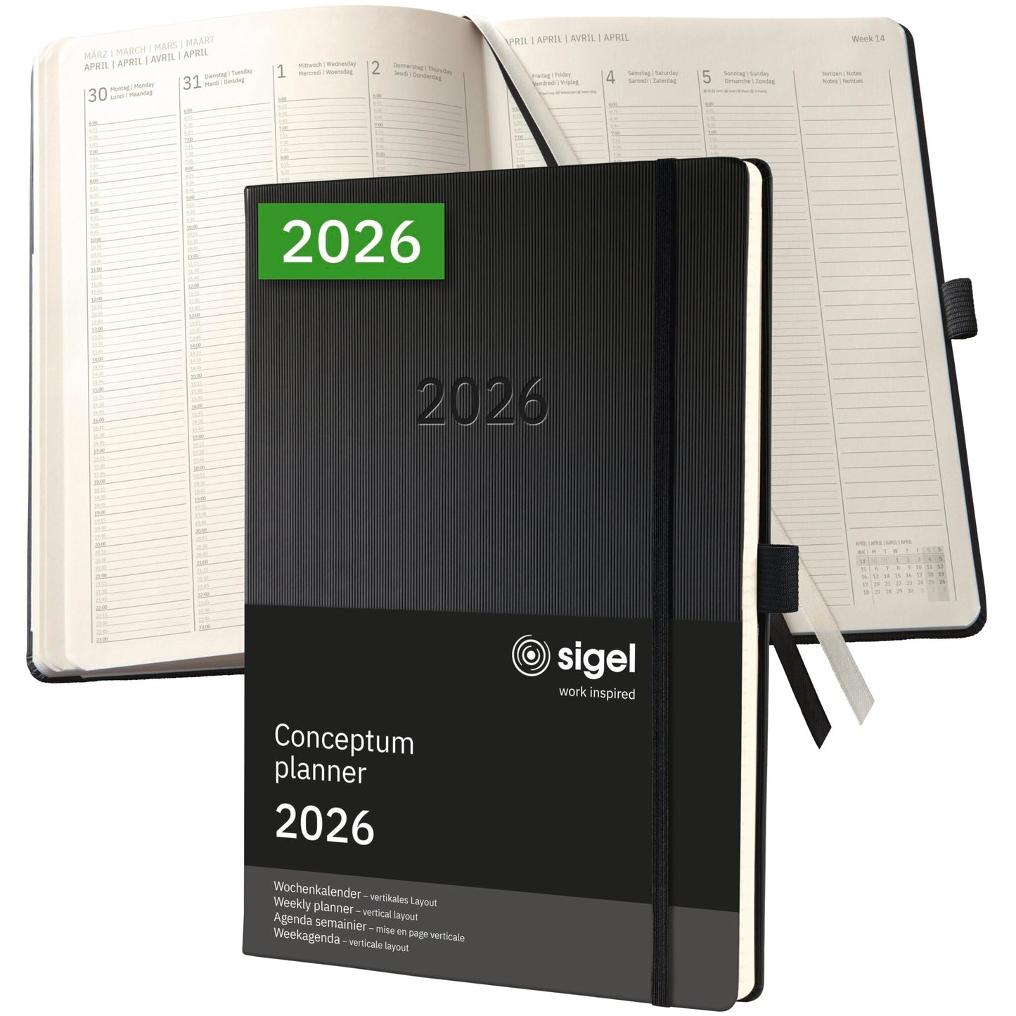 Planning book 2026 Extra-Large: A4+, hardcover, 192 pages, pen loop, archive pocket
