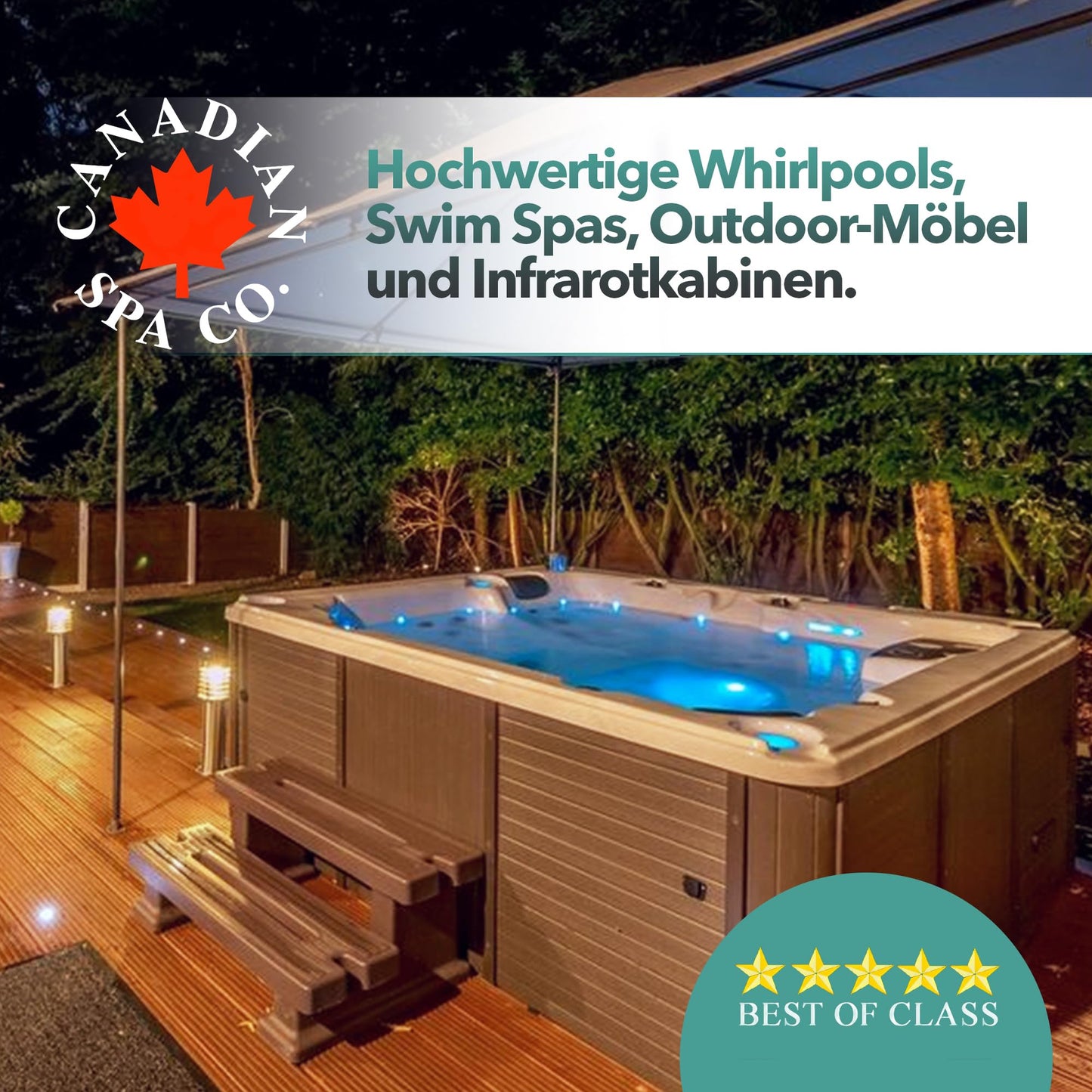CANADIAN SPA CO. 'Fraser' HotTub Pavilion in Brown: Freestanding, Louvre &amp; Skylight