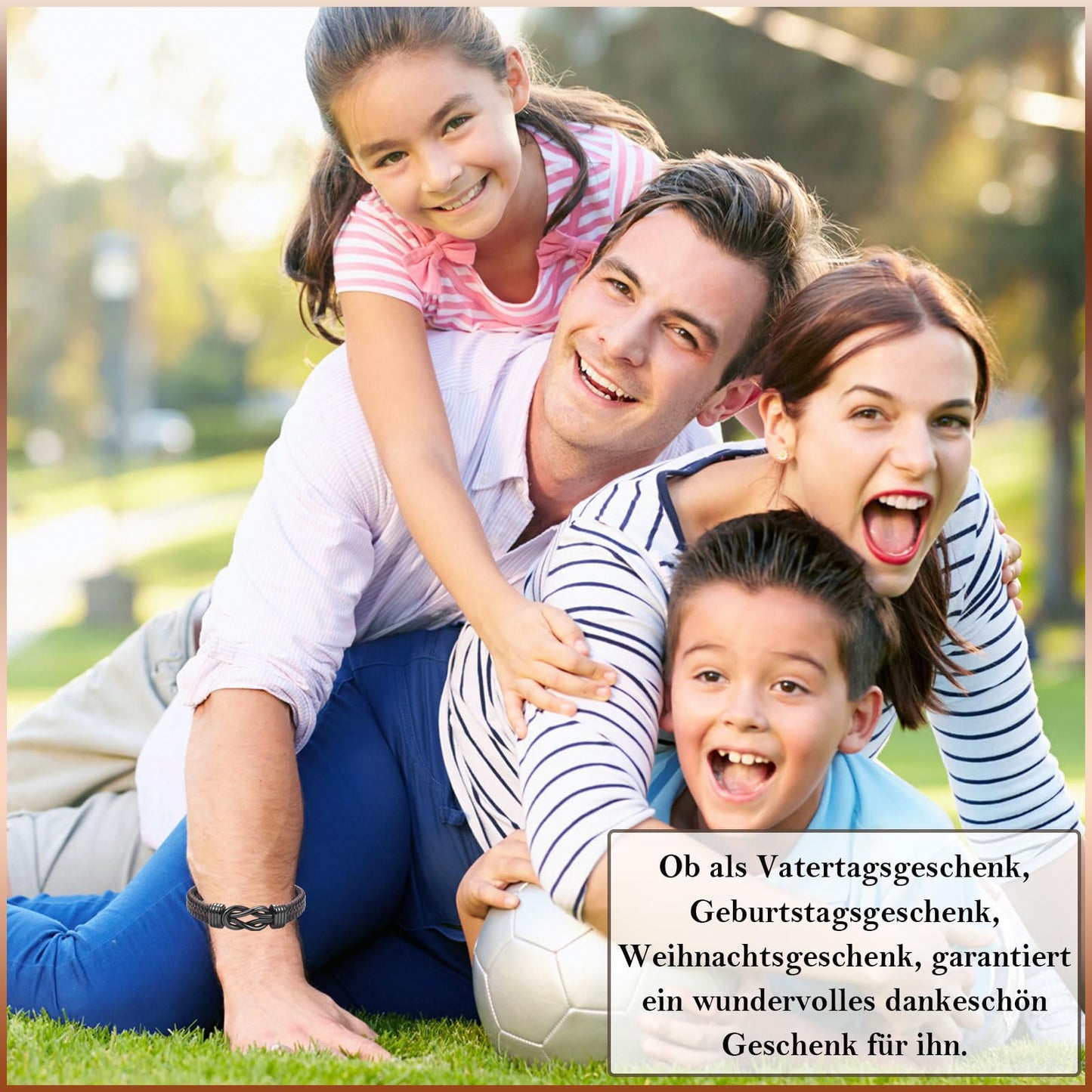 BONUS PAPA leather bracelet with engraving for father gifts for Father's Day, birthday