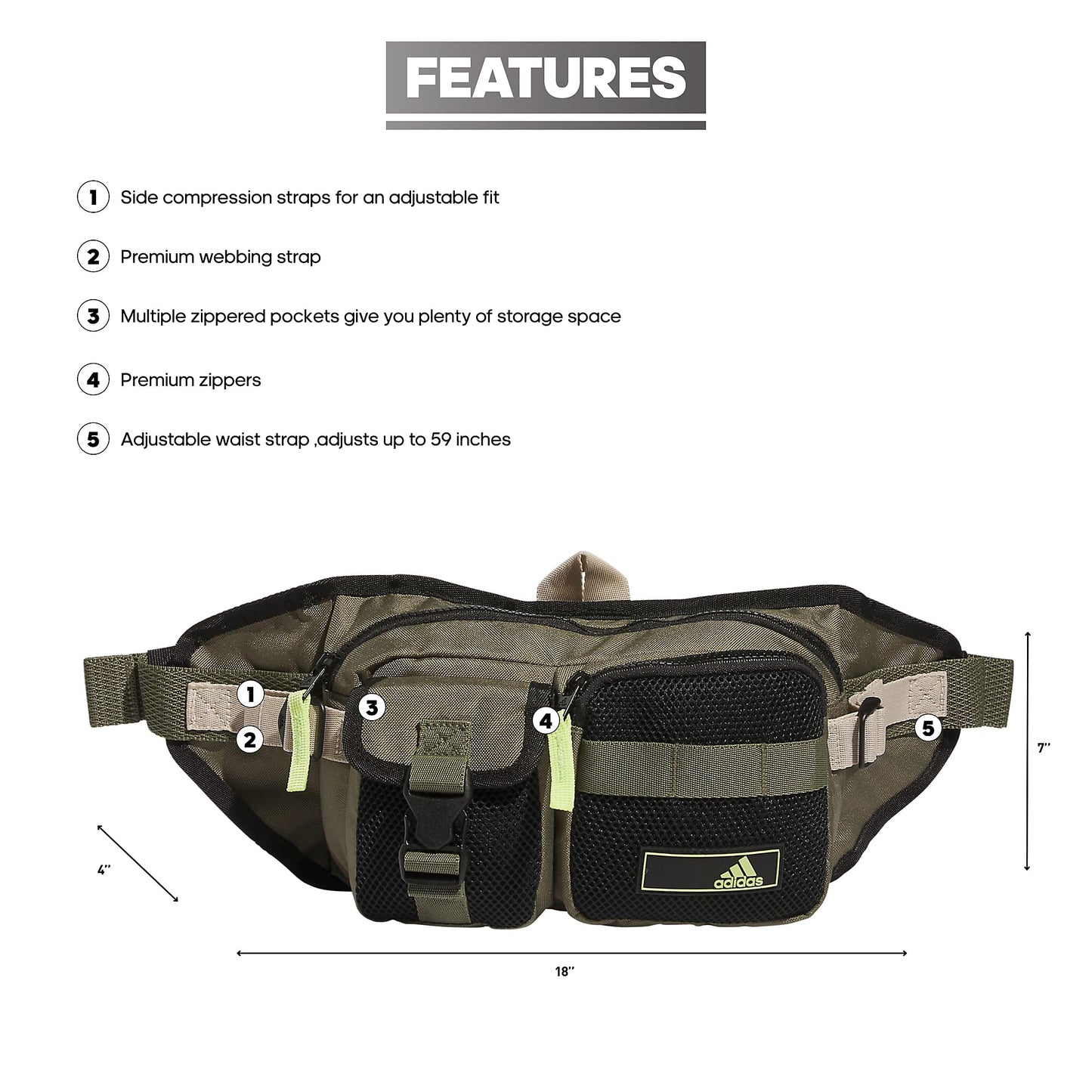 adidas Amplifier 2 Crossbody/Belt Bag: Ideal for phone, keys, wallet