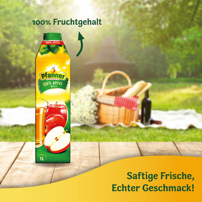 Pfanner 100% vitamin-rich apple juice (8 x 1 liter): no added sugar