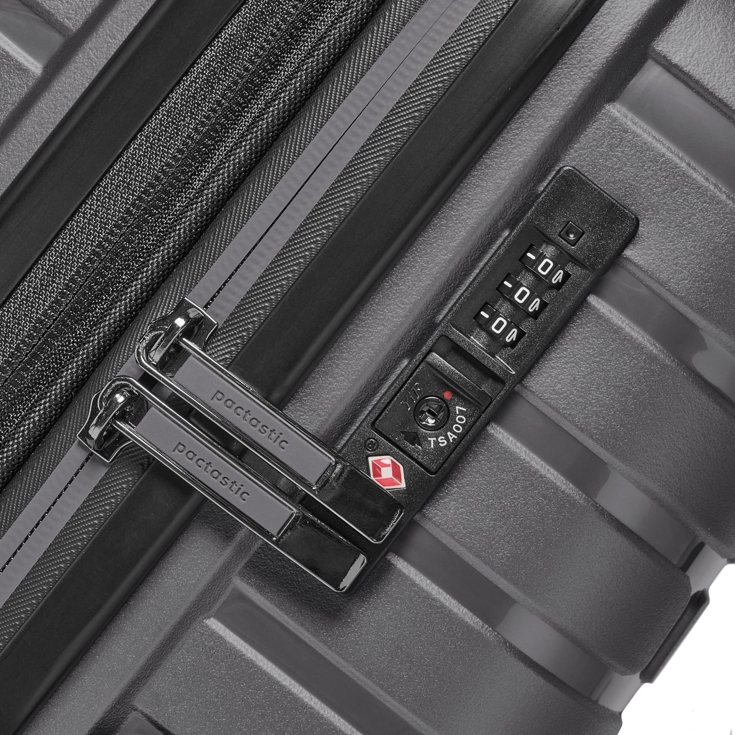 PACTASTIC hard-shell travel suitcase set (3 pieces) with expansion pleat &amp; TSA lock 