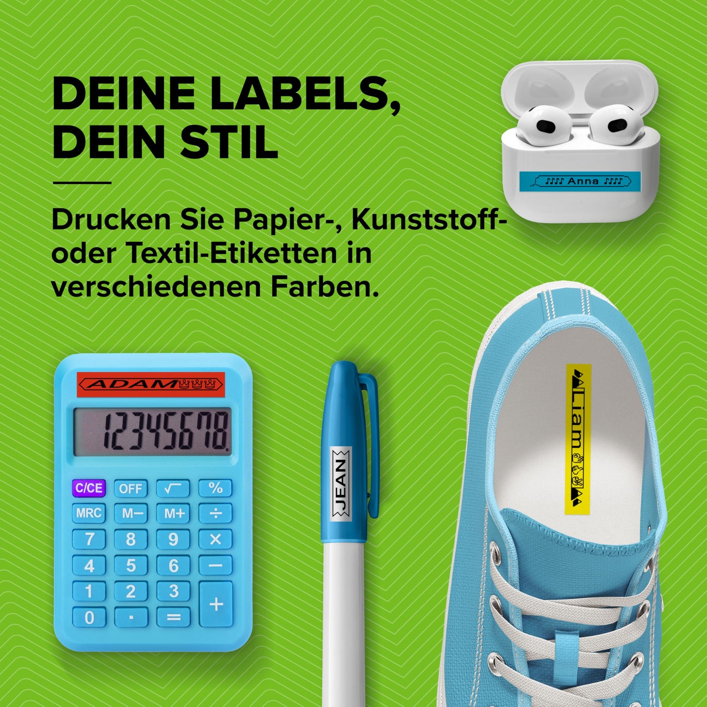 DYMO Original LetraTag Etikettenband: Schwarz auf Weiß (12x4m) | Selbstklebend