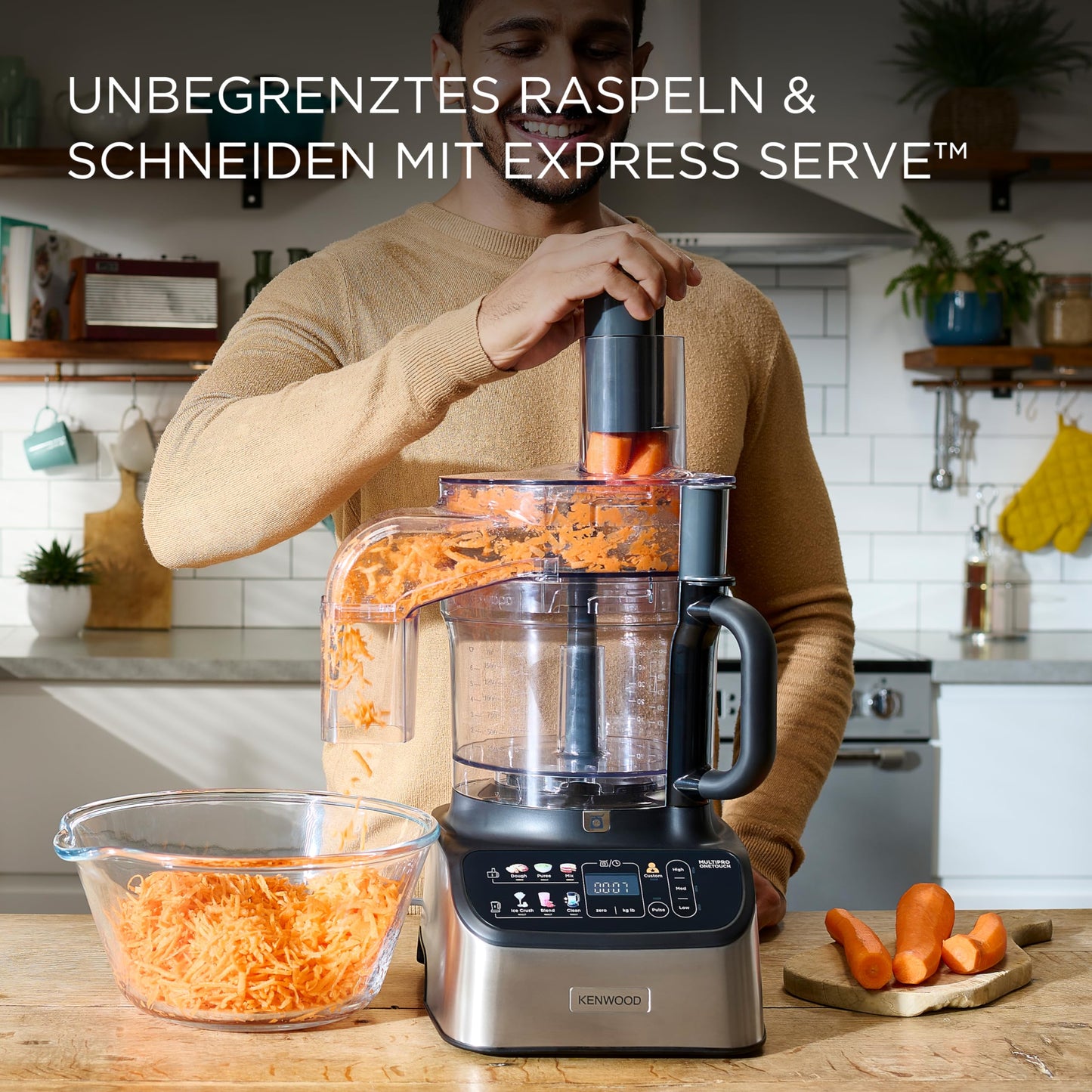 Kenwood 2-in-1 Compact MultiPro OneTouch (FDM73.480SS): Integrated scale, 1000W (Silver)