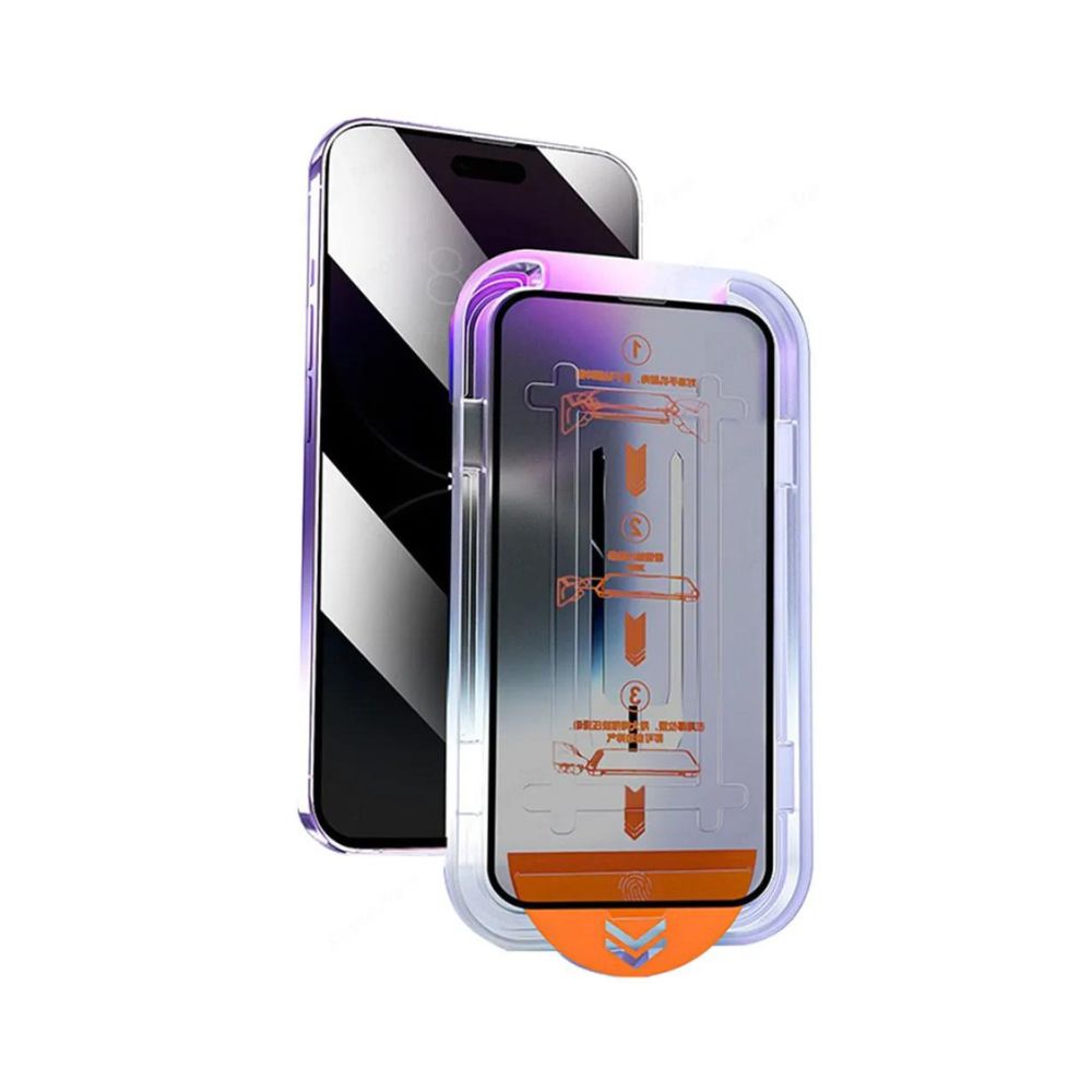 Premium 8K Display Schutzfolie für iPhone 15/14/13 Pro Max, Plus | Anti Spy - staubfreie Installation
