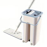 Mop Set with Bucket, Wringer Function, and Stainless Steel Handle for All Floors