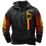 Germany Vintage Flag Hoodie for Men | EM2024 Streetwear