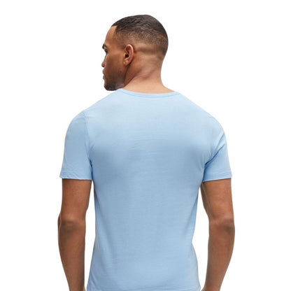 BOSS men's T-shirt: cotton jersey, logo embroidery, classic round neck