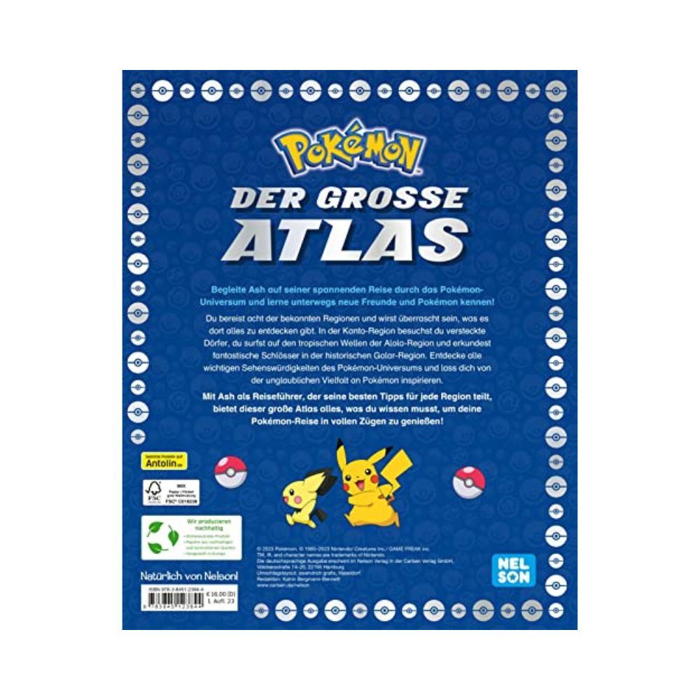 Pokémon Handbook: The Great Atlas - Travel with Ash through all 8 regions